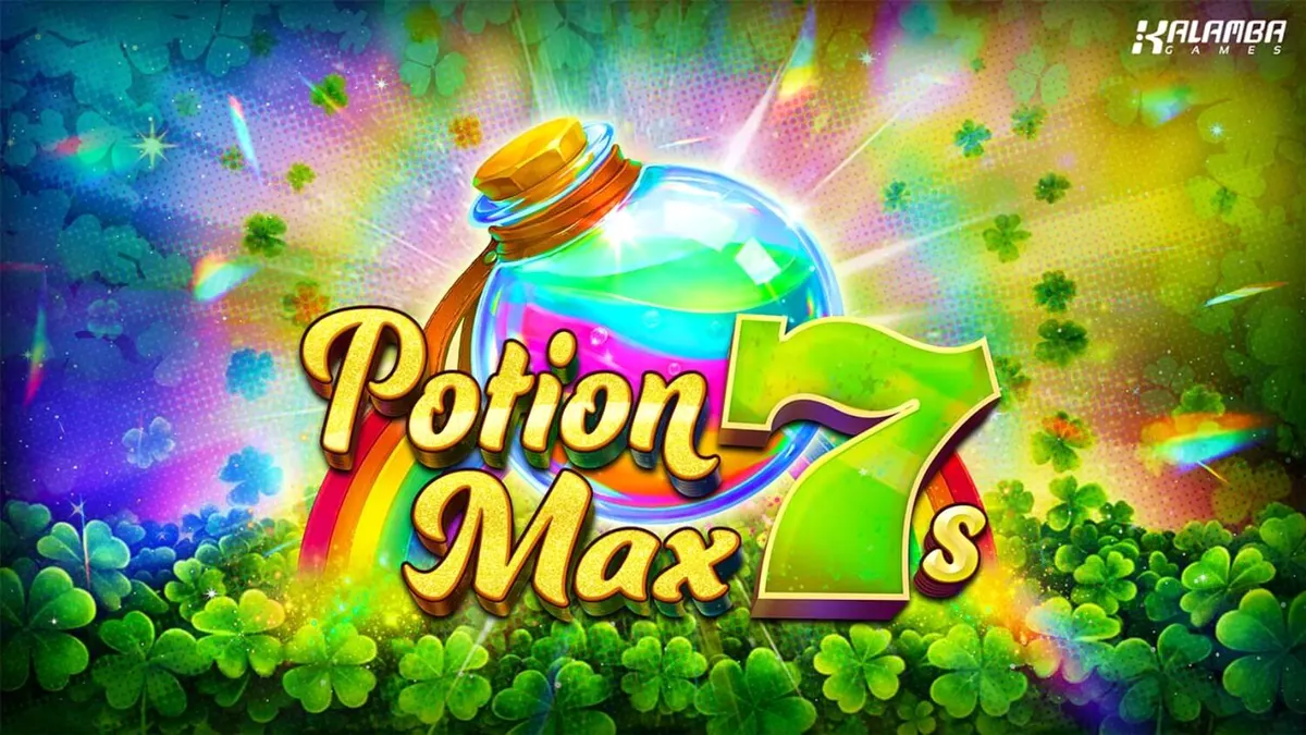 Interface do jogo Potion Max 7s com símbolos clássicos e tema irlandês